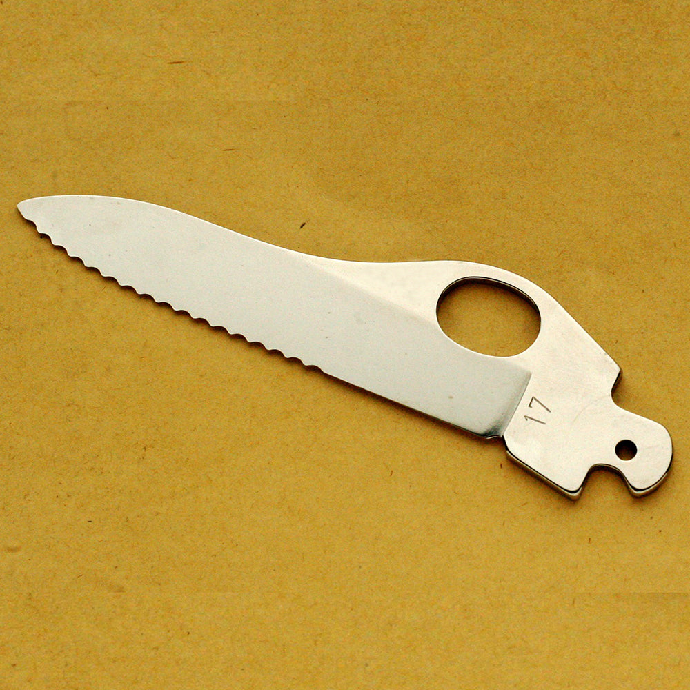 Cuchillo de 111 mm con hoja dentada, pieza de repuesto para multiherramienta.