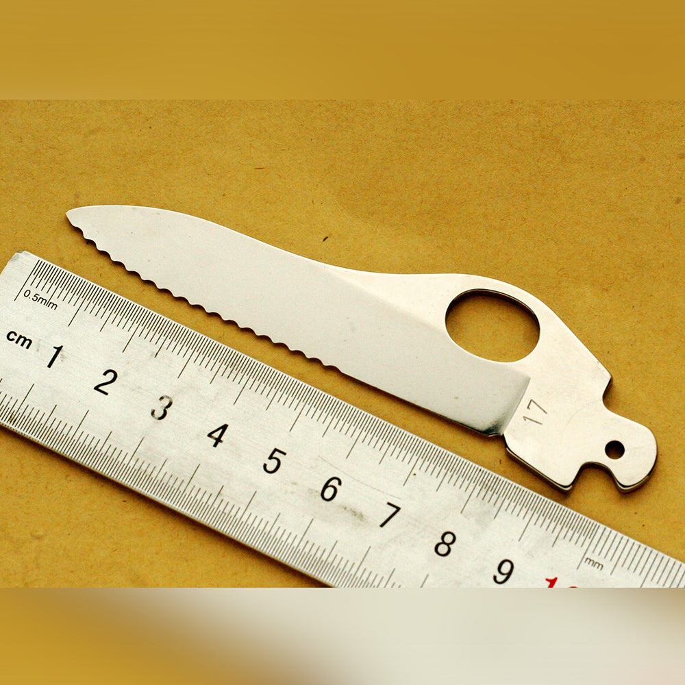 Cuchillo de 111 mm con hoja dentada, pieza de repuesto para multiherramienta.