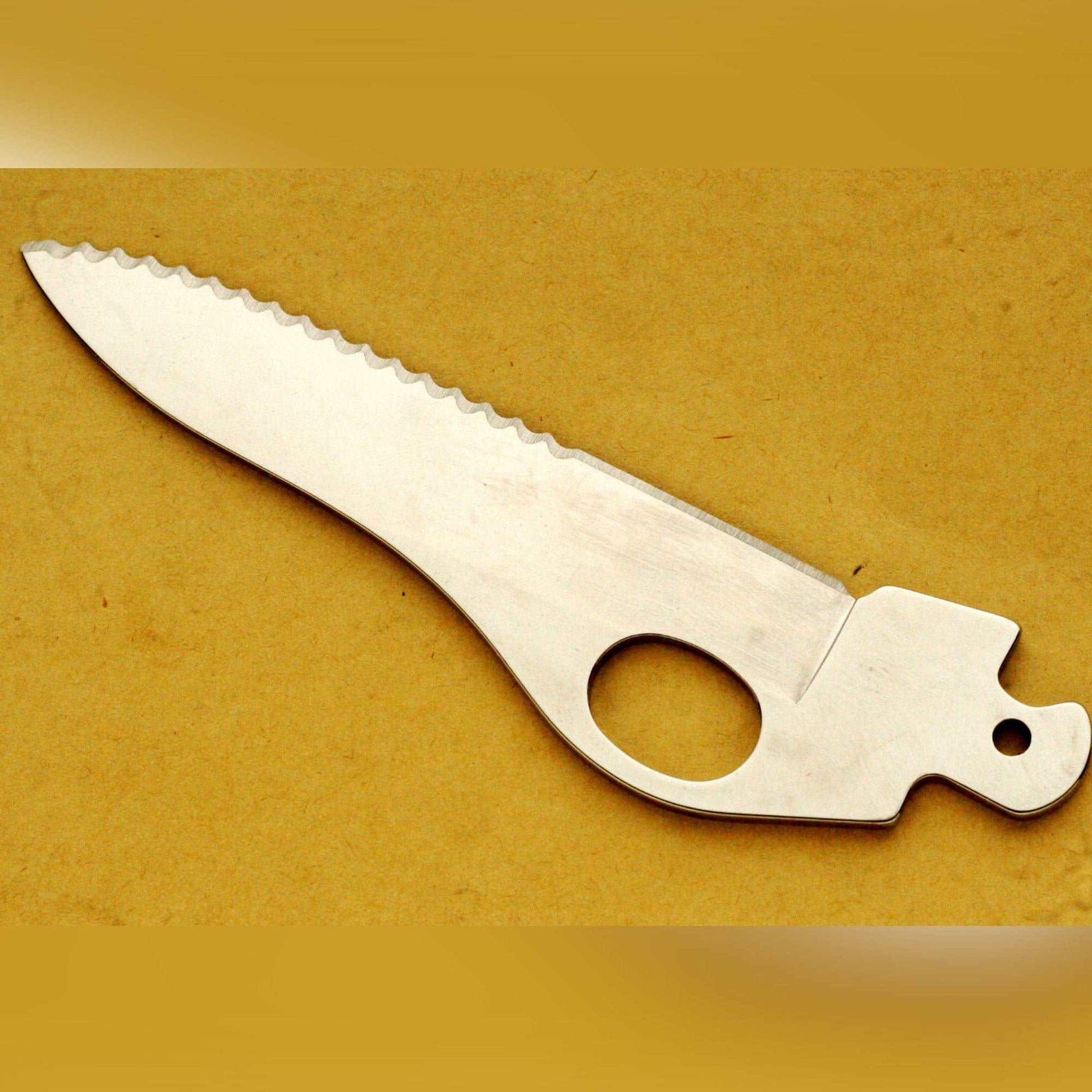 Serrated Blade DIY Knife Making Replacement Part for 111mm SAK Parts tools