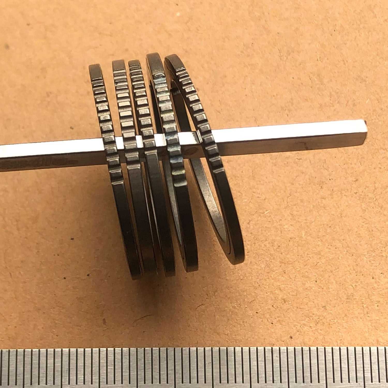 Stone Washed and Polished TC4 Titanium Alloy Keychain Key Ring Parts for Knives SAK Parts tools