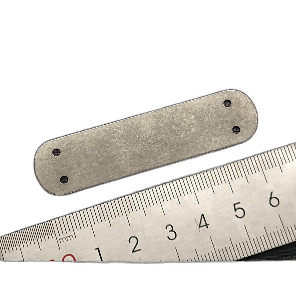 Titanium Liner TC4 Alloy Stone Washed Knife Part for 65mm SAK Parts tools