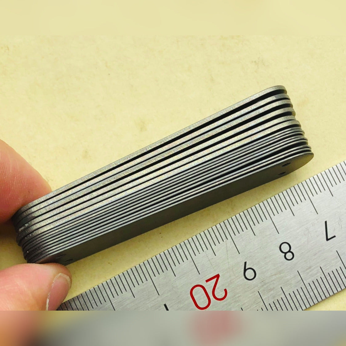 Titanium Liner TC4 Alloy Stone Washed Knife Part for 65mm SAK Parts tools