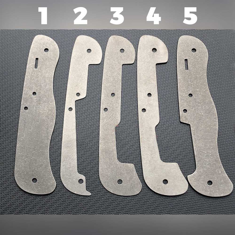 Titanium Liner TC4 Alloy Stone washed Knife part for 111mm SAK Parts tools